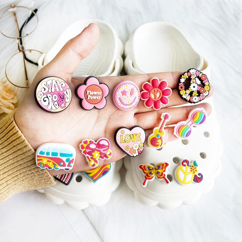 BULKITEM 25 Pcs Gamer, Summer, Nurse, Pink, Hunting, Black,USA american flag crocs,Shoe Charms, Cute Shoe Accessories Gifts Charms for Teens Kids Adults - Image 2